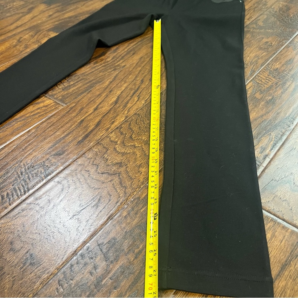 DKNY Jeans Black Ponte Pant with Faux Leather Pocket Accents Size XS NWT - Picture 8 of 10